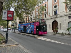Greyline I heart Rome hop on hop off tour bus in Rome Italy