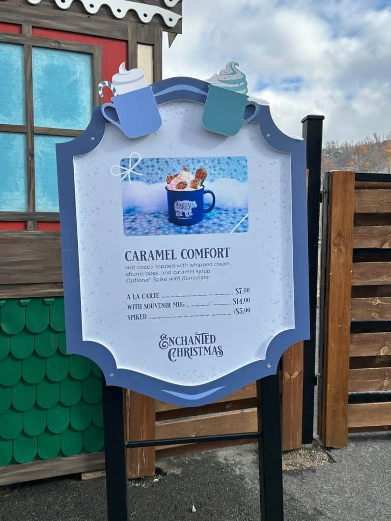 One of the hot chocloate stations for the holidays at Anakeesta