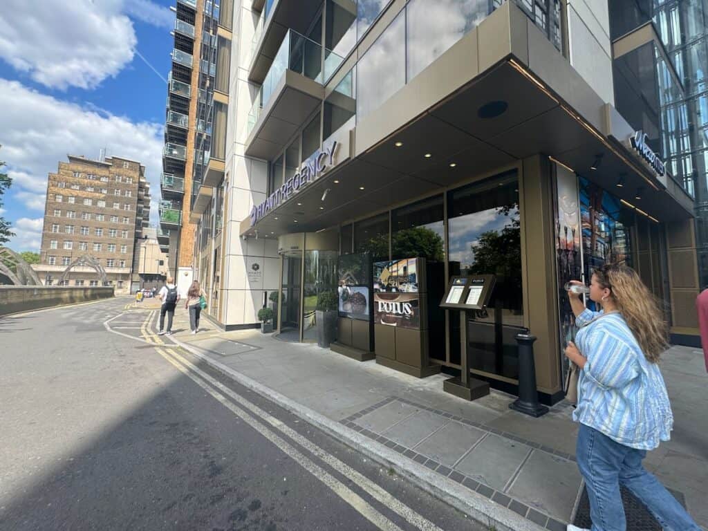 Entrance to Hyatt Regency London Albert Embankment Hotel