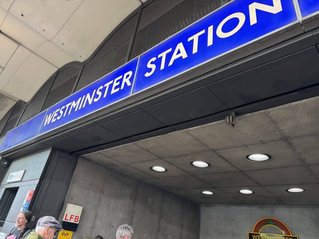 Westminster Tube Station in London