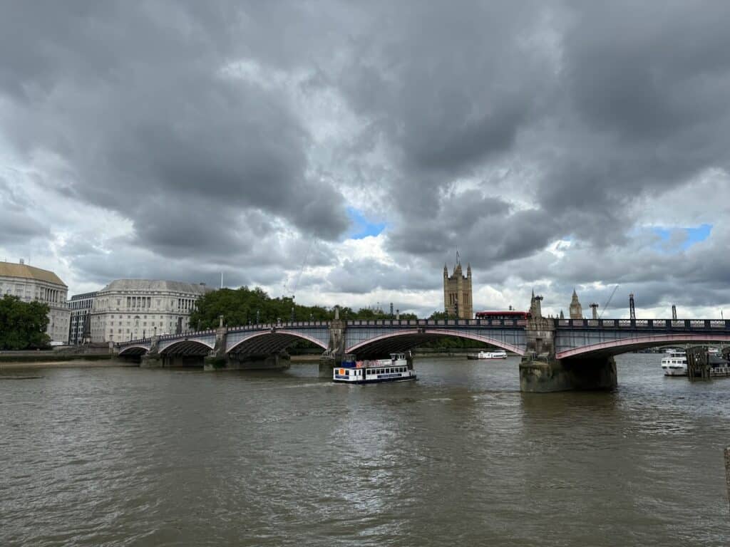 View of bridge from our room at Hyatt Regency London Albert Embankment Hotel