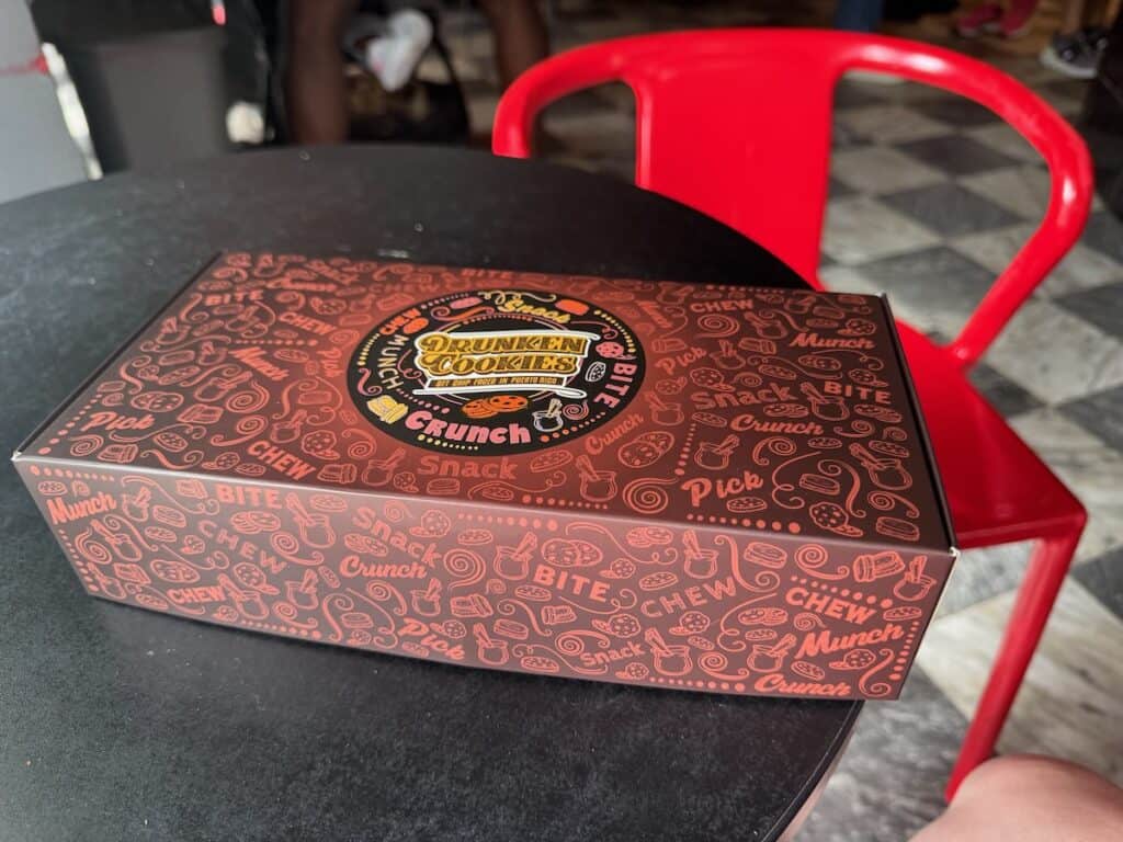 Drunken Cookies box with yummy cookies inside