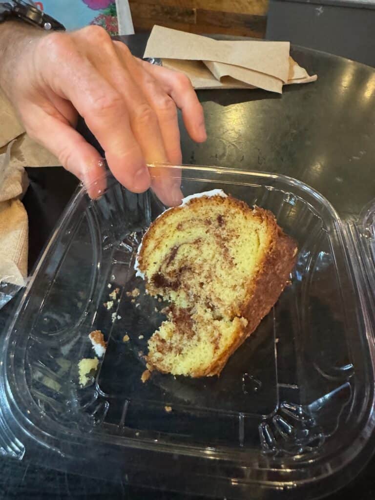 Yummy pastry at Cuartro Sombras coffee house in Old San Juan