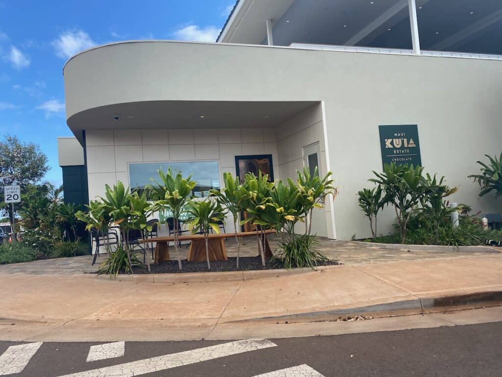 Entrance to Kuia Estate Chocolate Factory on Maui