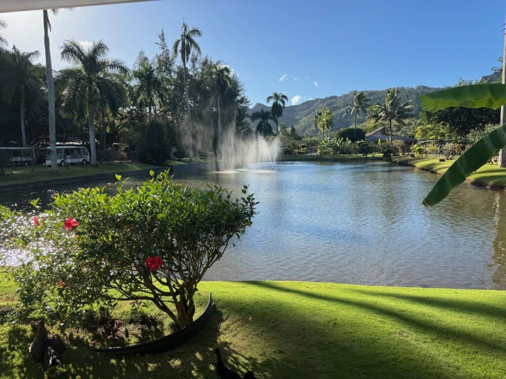 Beautiful grounds and gardens at the Smith Family Luau on Kauai