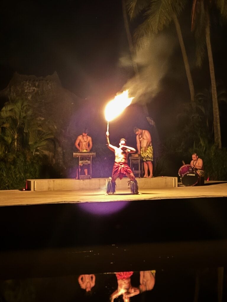 Traditional Fire Dancing a the Smith Family Luau