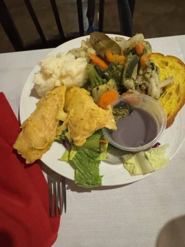 Typical food at a luau including Poi