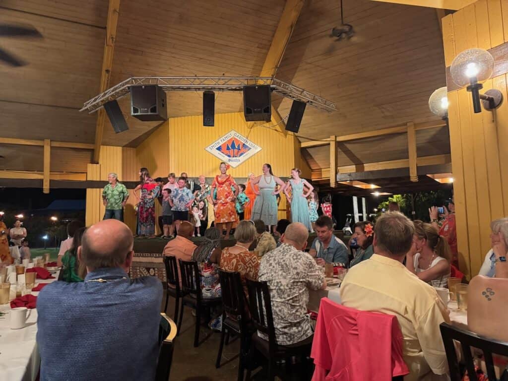 Hulu lessons at the Smith Family Luau