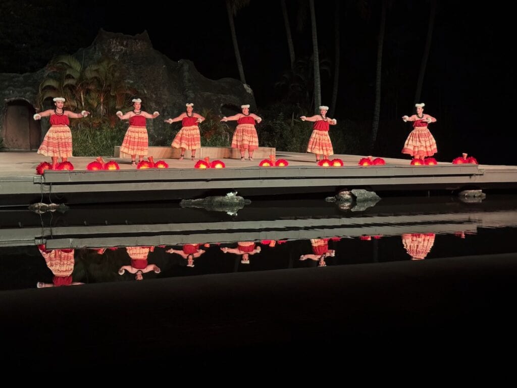Hulu dancing at the Smith Family Luau