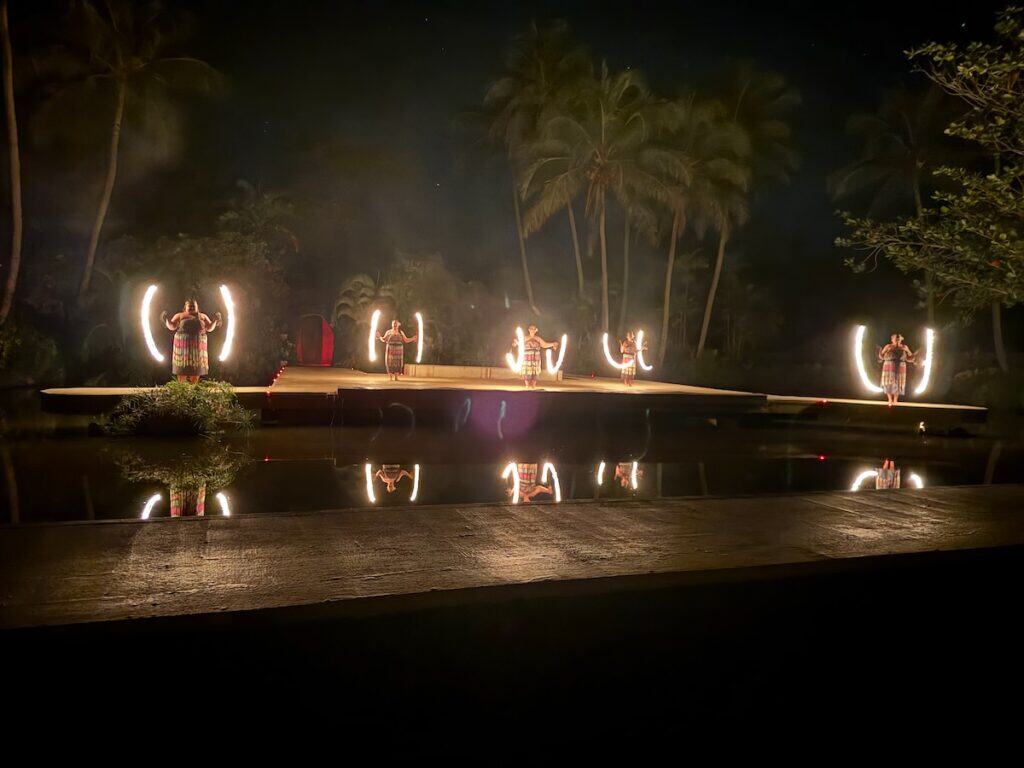 Fire Dancing show at a Luau on Kauai