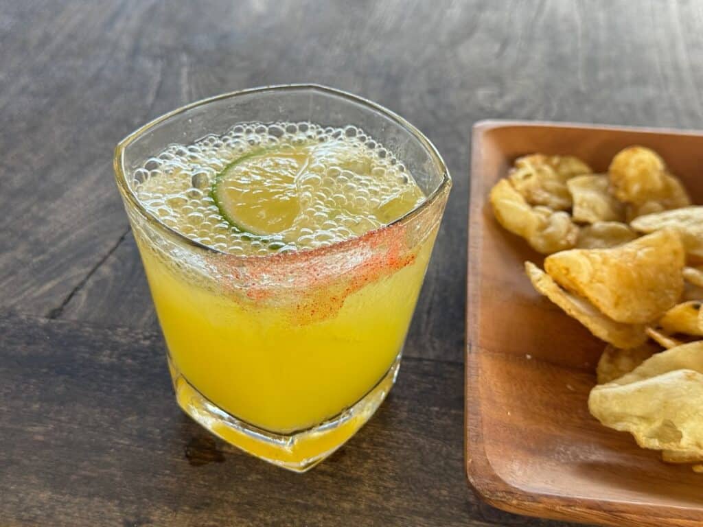Our second rum drink and snack on our Rum Safari tour