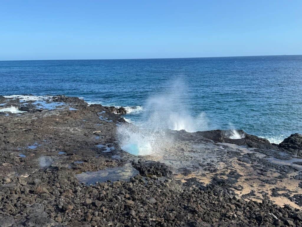 Spouting Horn Blow Hole on Kauai