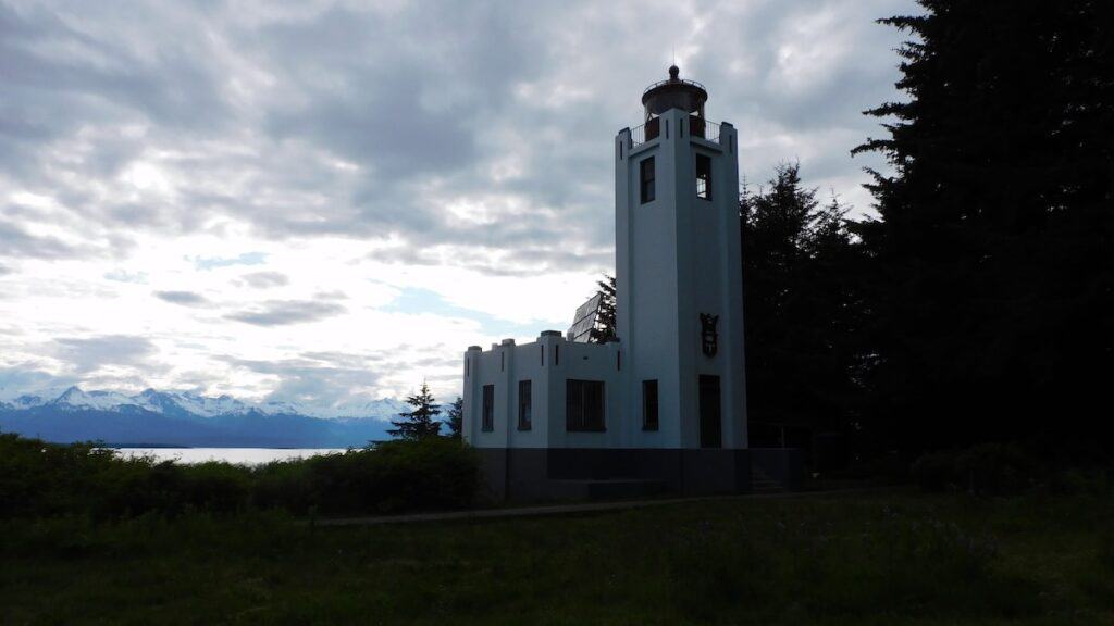 Lighthouse in Juneau on the lighthouse and whale watching tour