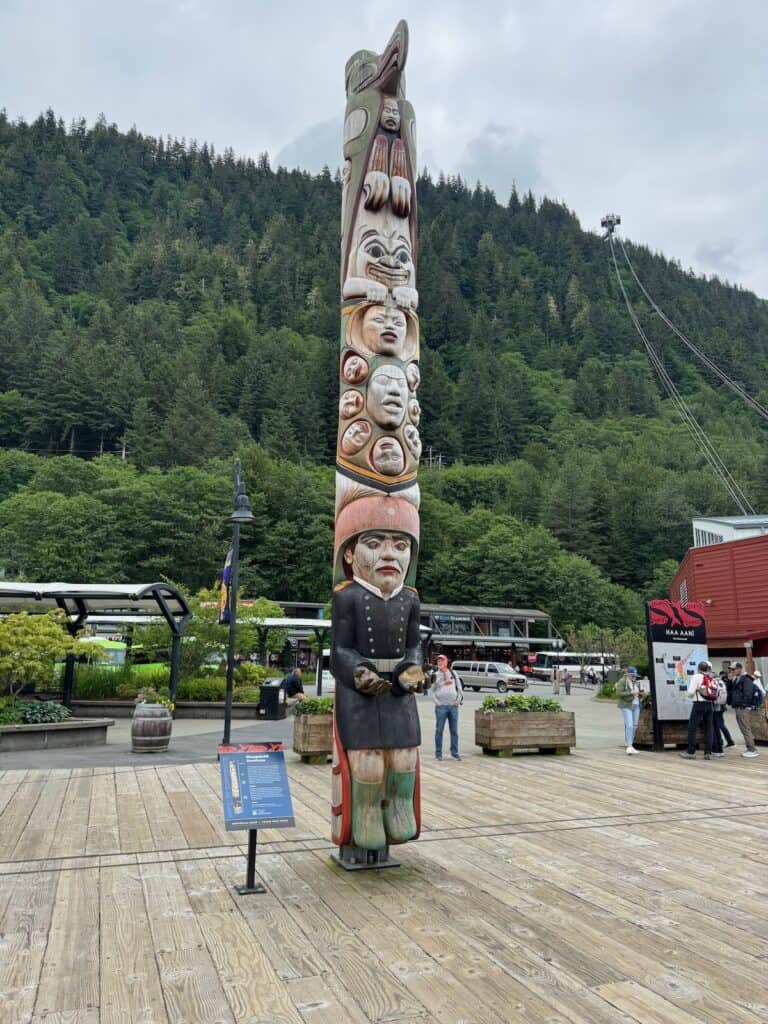 Totem pole in the Juneau cruise port