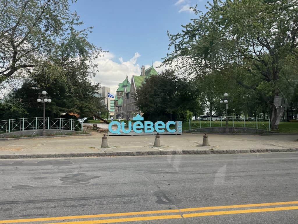 Quebec City Sign near the train station
