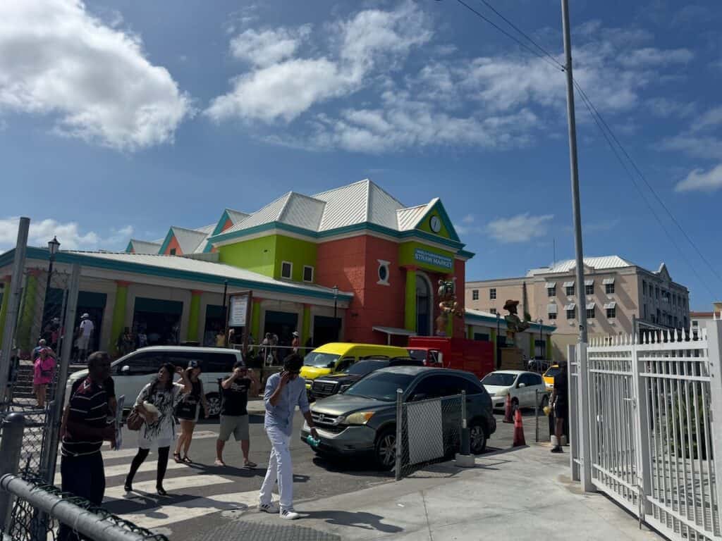 Straw market located across the road from the cruise terminal in Nassau