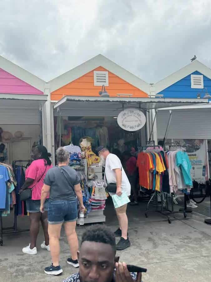 Shops in the port area of Nassau