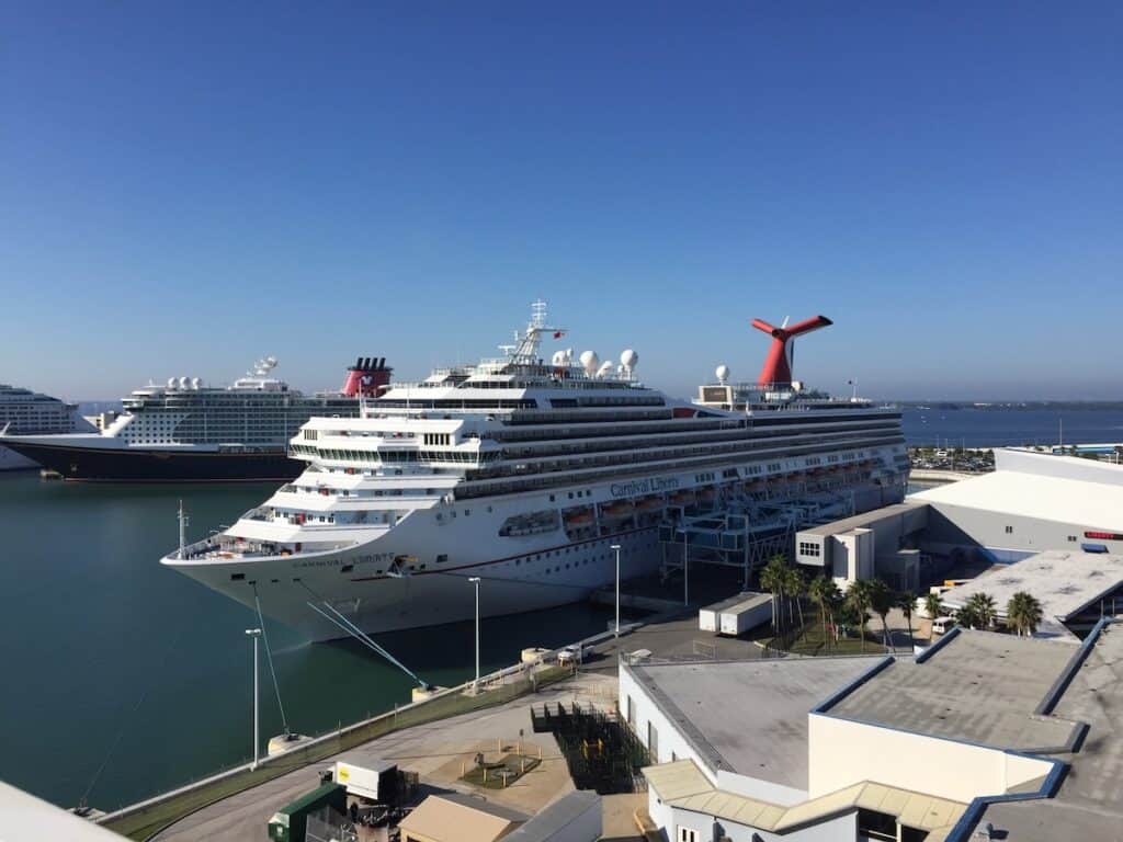 Carnivall Cruise Ship at docked at Port Canaveral