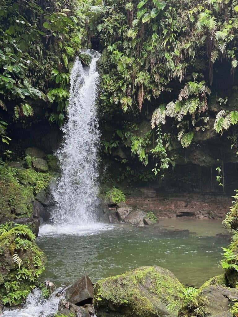 water falls on Dominica