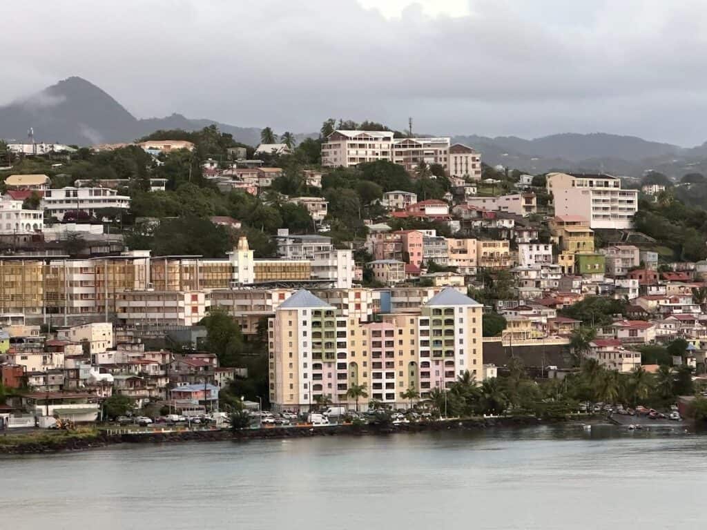 The town of Fort de France in Martinue