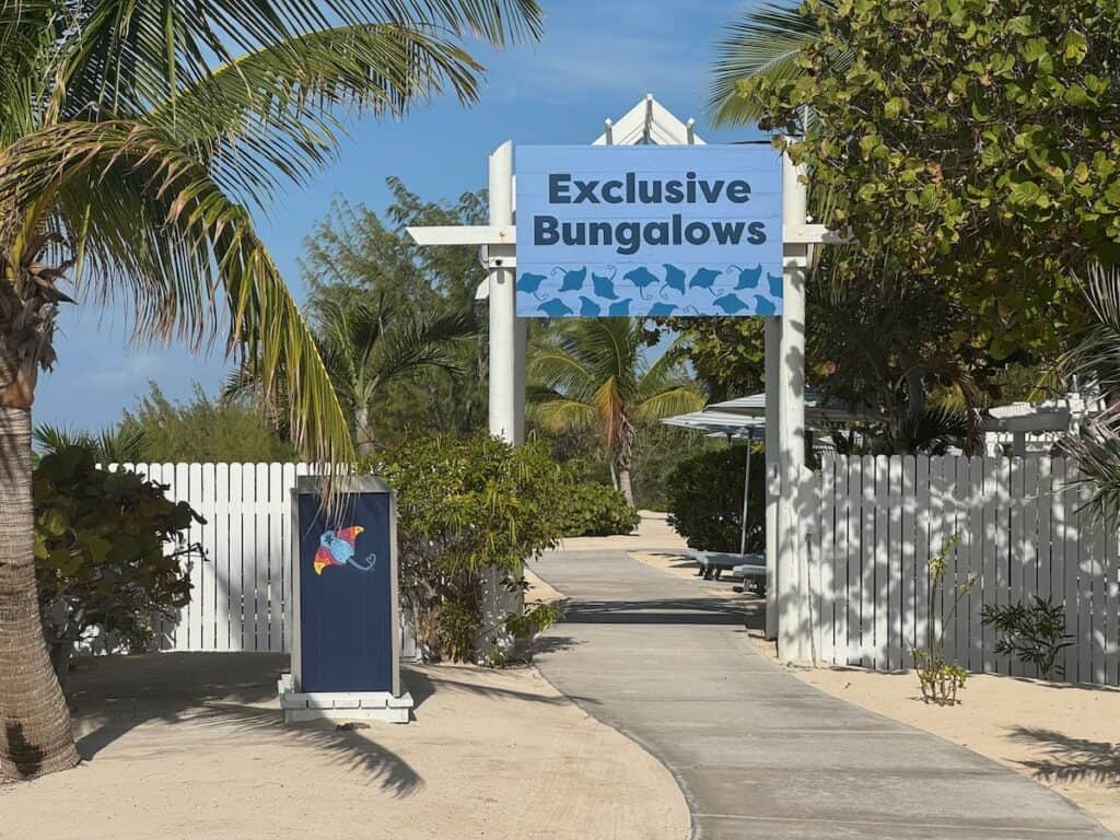 Entrance to Exclusive Bungalows on Princess Cays