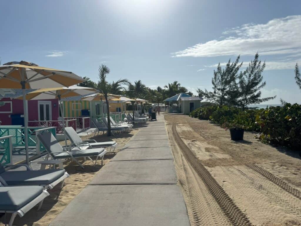 Walkway past the Private Cabanas on Princess Cays