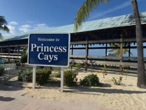 Welcom to Princess Cays Sign