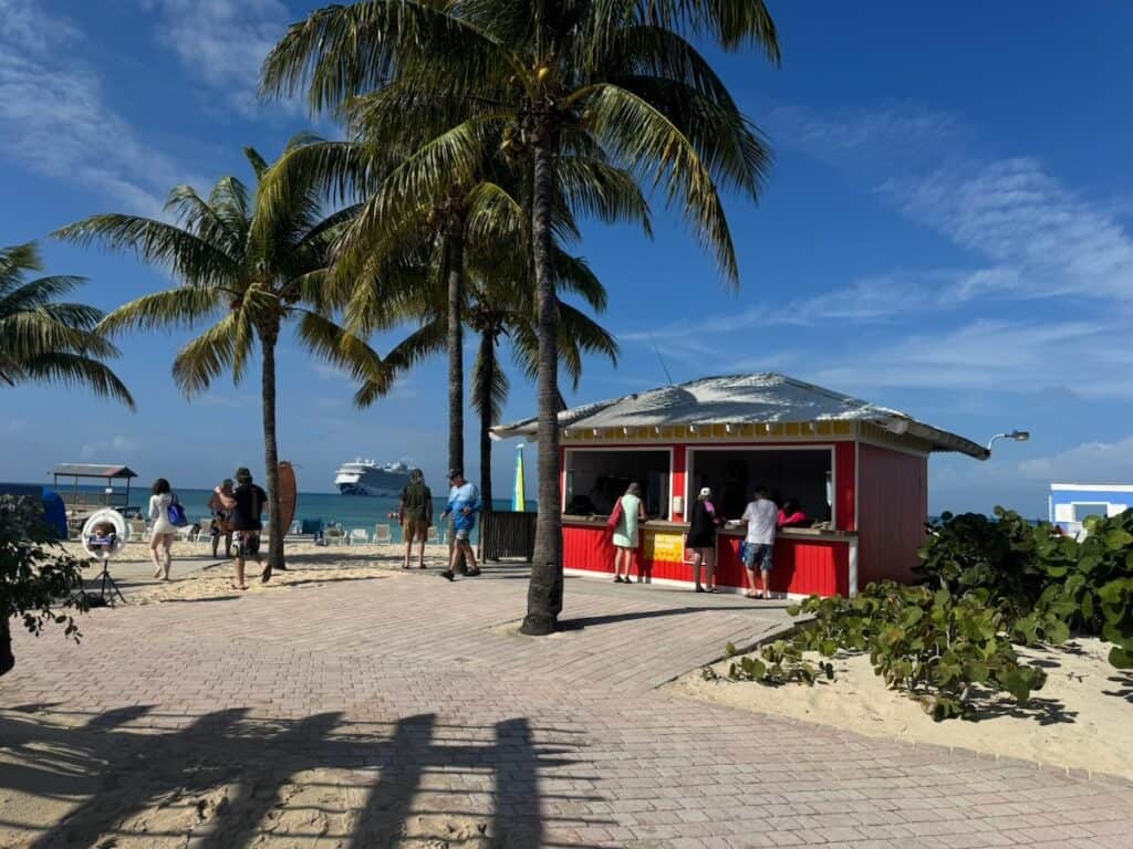Equipment rental place on the South side of princess cay