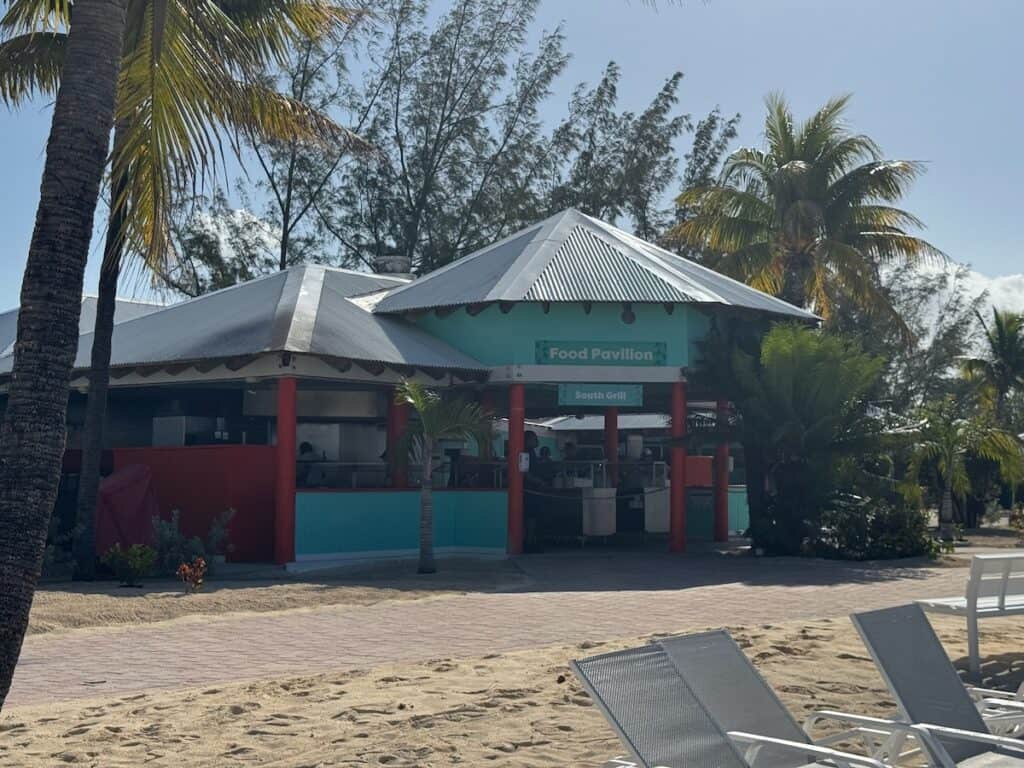 Food Pavillon on the South side of Princess Cay