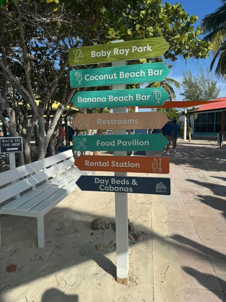 Navigational Sign on Princess Cays