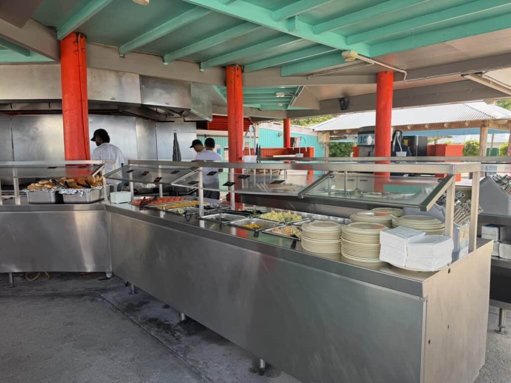Food for the bbq lunch on Princess Cays