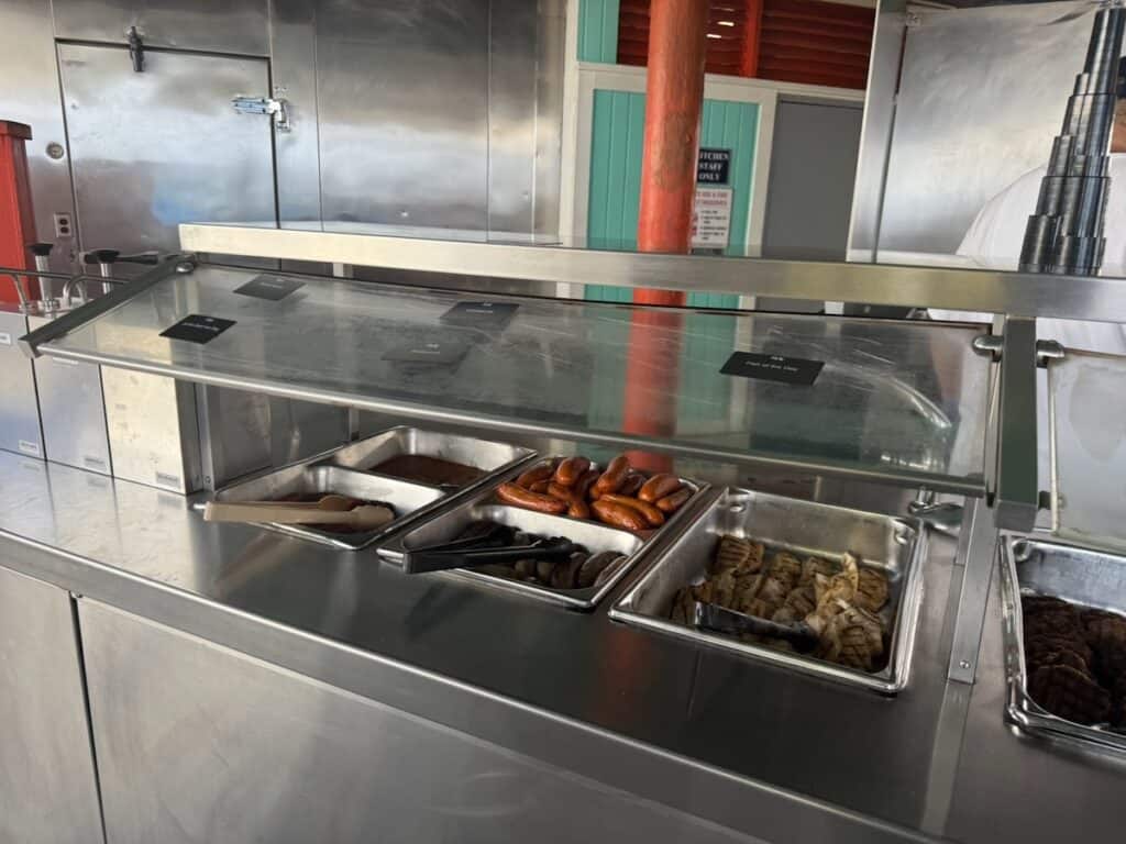 Food for the bbq lunch on Princess Cays