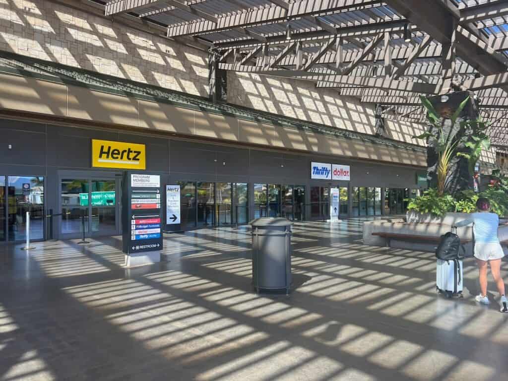 Rental car places at the Maui Airport OGG