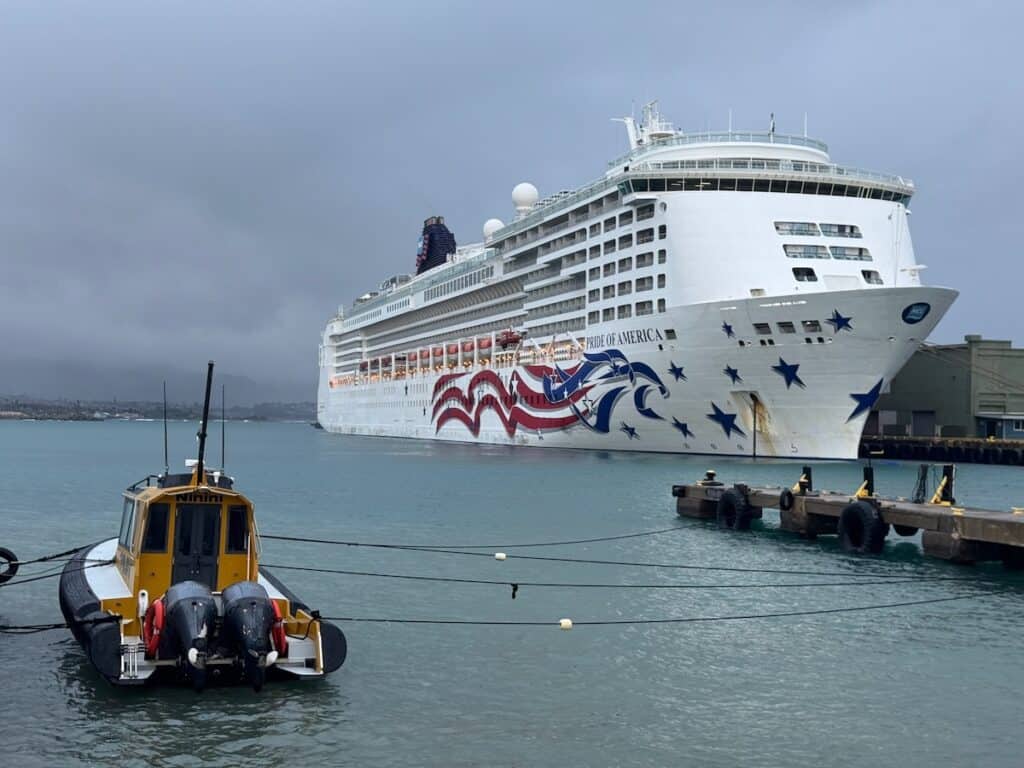 NCL Pride of America in the Maui Cruise Port