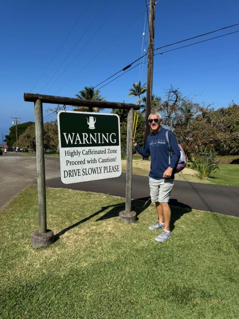 Sign at the Greenwell coffee farm