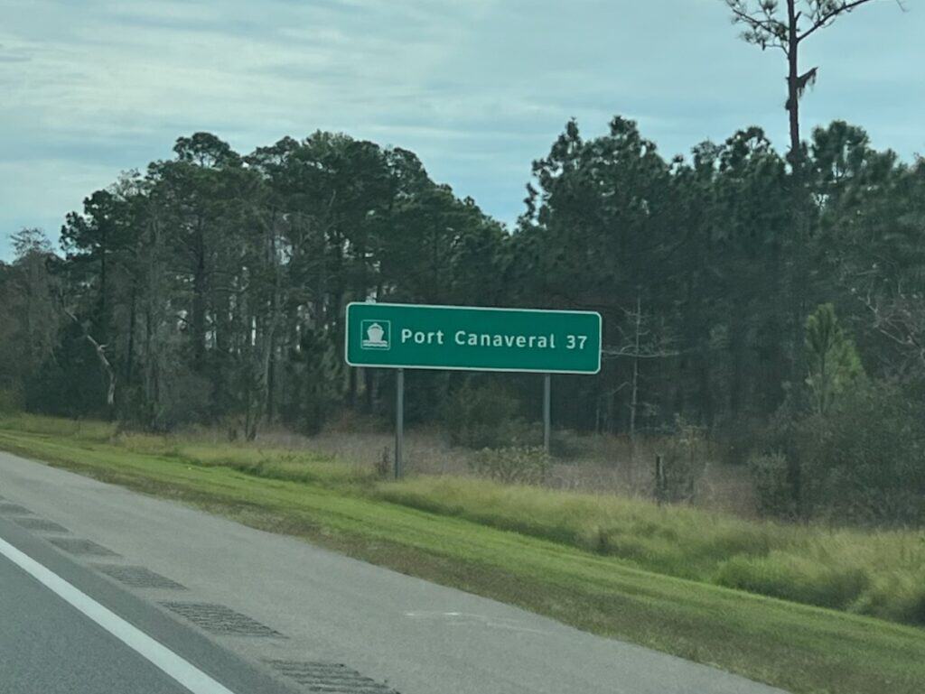 Road Sign on the way to Port Canaveral