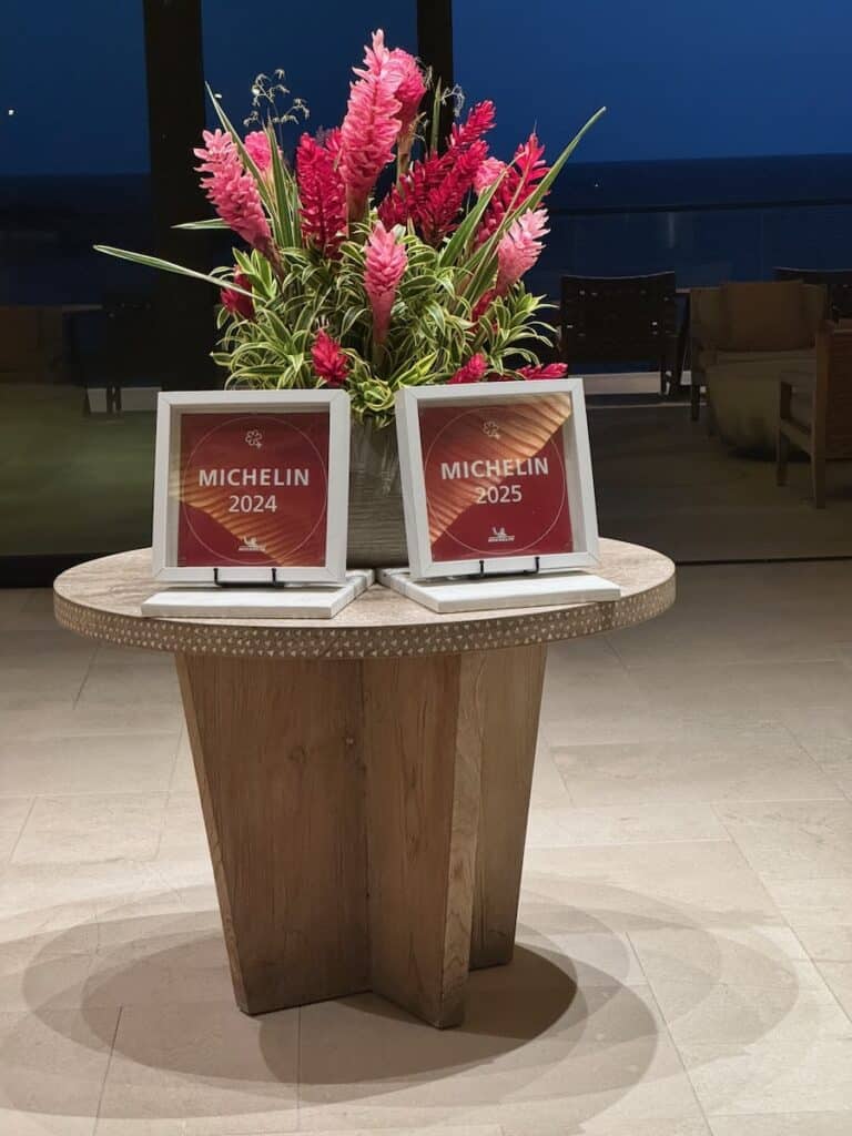Michelin Signs in the lobby at Hualani Kaui