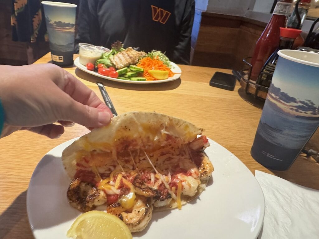Shrimp Quesdilla at Pia Fish Market