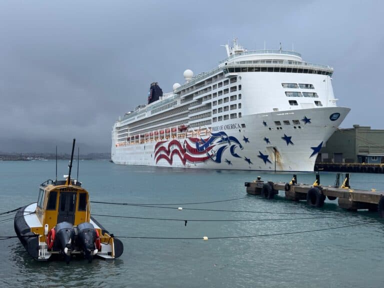 NCL Pride of America docked in Maui
