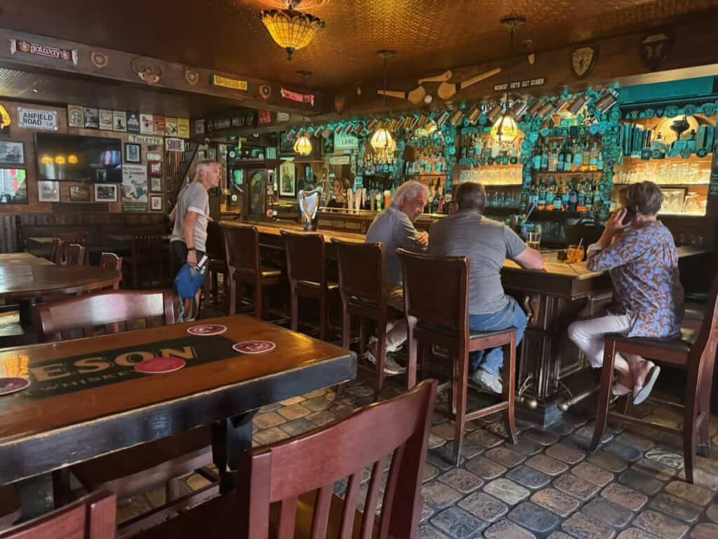 Inside bar at Galway Pub in Quebec City