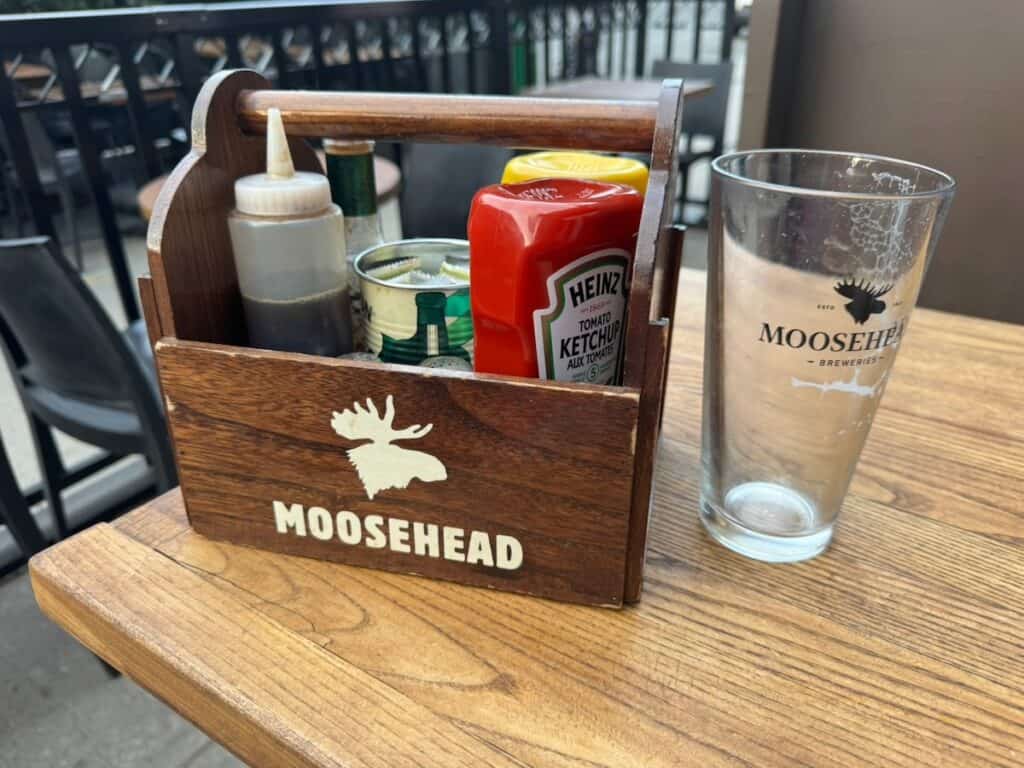 Condiments on the table at the Galway Pub