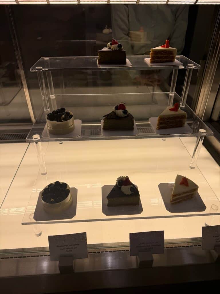 A selection of the deserts at the Anis Restaurant